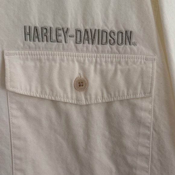 Harley-Davidson Off-White Button-Up Shirt - Picture 3 of 4